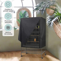 Pcs Bird Cage Cover 80 X 54 120 Cm, Washable Protective Net For Parrot Cage, Made Of 210D Oxford Fabric, Waterproof And Breathable - thumbnail 4