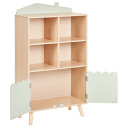 Beliani 2 Tier Shelving Unit Lackey 105 Cm Light Green - thumbnail 4