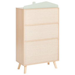 Beliani 2 Tier Shelving Unit Lackey 105 Cm Light Green - thumbnail 7