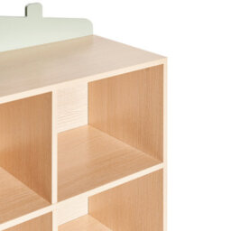Beliani 2 Tier Shelving Unit Lackey 105 Cm Light Green - thumbnail 8