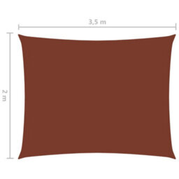 Berkfield Sunshade Sail Oxford Fabric Rectangular 2X3.5 M Terracotta - thumbnail 6
