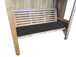 Buttercup Farm Luxury Piped Waterproof Seat Pads - Double Grey Cushion - Outdoor Cushion For Garden Furniture - thumbnail 5