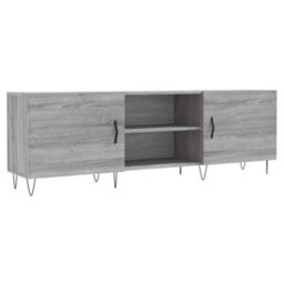 Berkfield Sturdy Tv Cabinet Grey Sonoma 150X30X50 Cm Engineered Wood - thumbnail 1