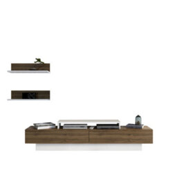Decorotika Lusi Tv Stand Tv Unit For Tvs Up To 80 Inch Oak White - thumbnail 3