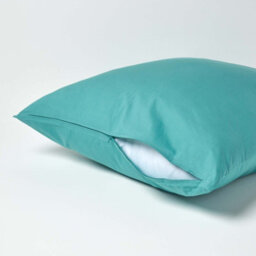 Homescapes Teal Continental Egyptian Cotton Pillowcase 200 Tc, 80 X 80 Cm - thumbnail 3