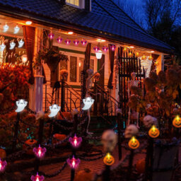 3-Pack 29.4Ft Halloween String Lights, 60 Led Orange Pumpkin Purple Bat Spider, Battery Powered For Indoor Outdoor Decor - thumbnail 4