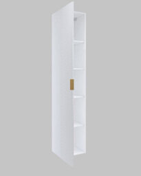 Arte Laura 17 Tall Bathroom Cabinet H1860mm W350mm D350mm - White Gloss Finish - thumbnail 3
