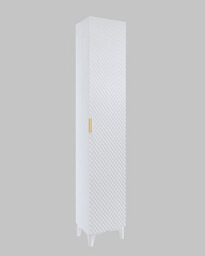 Arte Laura 17 Tall Bathroom Cabinet H1860mm W350mm D350mm - White Gloss Finish - thumbnail 2