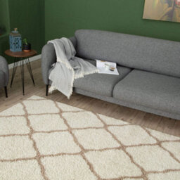 The Rugs Moroccan Shaggy Rugs And Runners Soft  High Pile Ivory And Beige Living Room Kitchen Hallway 730 - thumbnail 4