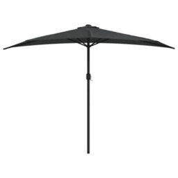 Berkfield Balcony Parasol With Aluminium Pole Anthracite 300X150 Cm Half - thumbnail 3