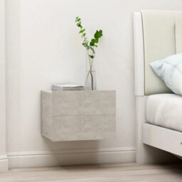 Berkfield Bedside Cabinet Concrete Grey 40X30X30 Cm Engineered Wood - thumbnail 1