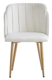 Nordlys Set Of 2 Metal And Beige Fabric Dining Chairs Vintage Style Dining Room - thumbnail 4