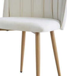 Nordlys Set Of 2 Metal And Beige Fabric Dining Chairs Vintage Style Dining Room - thumbnail 7