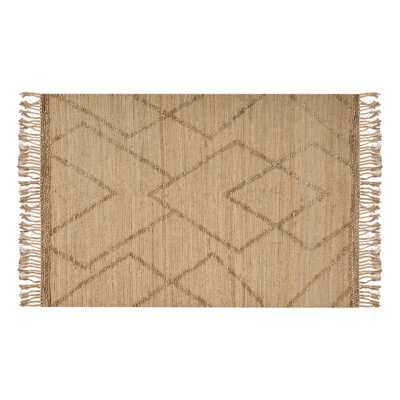 Beliani Rug Handere Beige 160 X 230 Cm Jute - image 1