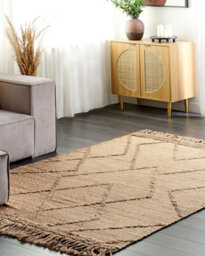 Beliani Rug Handere Beige 160 X 230 Cm Jute - thumbnail 2