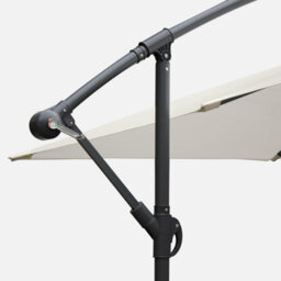 Sweeek - Offset Square Parasol 3X3M Off-White 300X295X250 Cm - Hardelot - thumbnail 4
