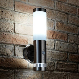 Auraglow Brushed Chrome Dual Function Pir Motion Sensor Wall Light - Bucklebury - Cool White (6500K) - thumbnail 2