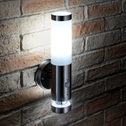 Auraglow Brushed Chrome Dual Function Pir Motion Sensor Wall Light - Bucklebury - Cool White (6500K) - thumbnail 1