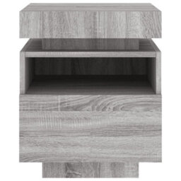 Berkfield Bedside Cabinets With Led Lights 2 Pcs Grey Sonoma 40X39X48.5 Cm - thumbnail 8