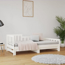 Vidaxl Pull-Out Day Bed Without Mattress White 2X(90X190) Cm - thumbnail 4