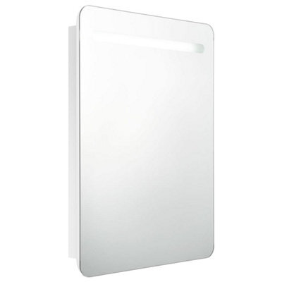 Berkfield Stylish Led Bathroom Mirror Cabinet Shining White 60X11X80 Cm - image 1