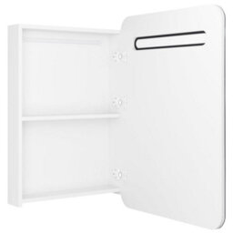 Berkfield Stylish Led Bathroom Mirror Cabinet Shining White 60X11X80 Cm - thumbnail 5