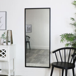 Melody Maison Large Black Rectangle Wall Mirror 60Cm X 140Cm