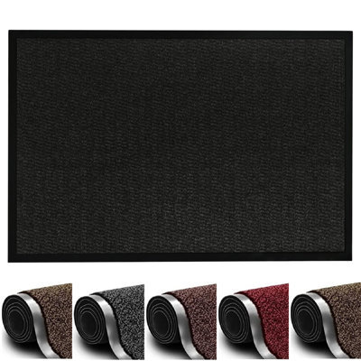 Barrier Mat 60 X 150 Cm Black Dirt Trapper Mat Door Mat Non Slip Washable Indoor Rug Ideal For Entryways Hallways And Offices - image 1