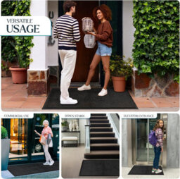 Barrier Mat 60 X 150 Cm Black Dirt Trapper Mat Door Mat Non Slip Washable Indoor Rug Ideal For Entryways Hallways And Offices - thumbnail 3