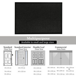 Barrier Mat 60 X 150 Cm Black Dirt Trapper Mat Door Mat Non Slip Washable Indoor Rug Ideal For Entryways Hallways And Offices - thumbnail 2
