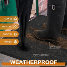 Barrier Mat 60 X 150 Cm Black Dirt Trapper Mat Door Mat Non Slip Washable Indoor Rug Ideal For Entryways Hallways And Offices - thumbnail 8