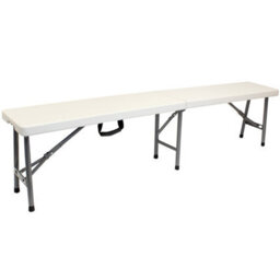 Oypla 6Ft 1.8M Folding Heavy Duty Outdoor 4 Person Trestle Bench Chair - thumbnail 1