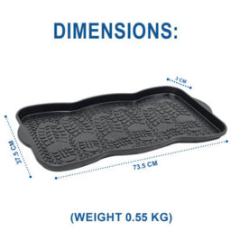 Crystals 2X Multi Purpose Plastic Shoe Tray Wellies Boots Garden Plants Pet Home Door Tray - thumbnail 2