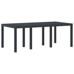 Berkfield Garden Dining Set 7 Pcs Anthracite Polt Rattan - thumbnail 4