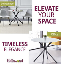 Hallowood Furniture Cullompton Small Round Dining Table (0.9M) With White Marble Effect Top And Black Metal Legs - thumbnail 6