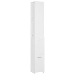 Berkfield Durable Bathroom Cabinet White 25X26.5X170 Cm Engineered Wood