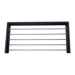 Thehotsale Iron Amd Aluminium Space-Saving Wall Mounted Towel Drying Rack In Black - thumbnail 3