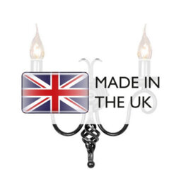 Luminosa Lighting Elstead Harlech 2 Light Indoor Candle Wall Light Black With Shade - thumbnail 4