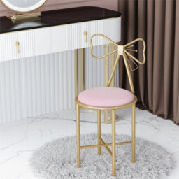 Vanity Chair With Butterfly Backrest Cute Desk Chair For Bedroom - thumbnail 3