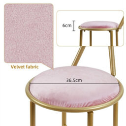 Vanity Chair With Butterfly Backrest Cute Desk Chair For Bedroom - thumbnail 2
