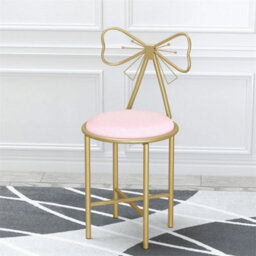 Vanity Chair With Butterfly Backrest Cute Desk Chair For Bedroom - thumbnail 1