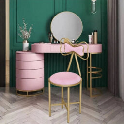 Vanity Chair With Butterfly Backrest Cute Desk Chair For Bedroom - thumbnail 5