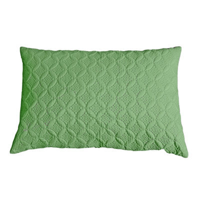 Homescapes Ultrasonic Green Quilted Embossed Cushion Cover, 50 X 75 Cm