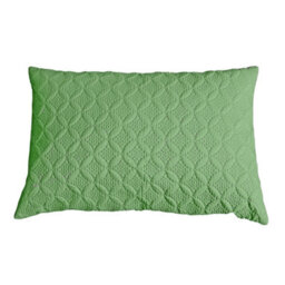 Homescapes Ultrasonic Green Quilted Embossed Cushion Cover, 50 X 75 Cm