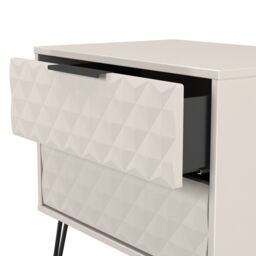 Anzio Matt Kashmir 2 Drawer Non-Extendable Bedside Table (H)574mm (W)575mm (D)395mm - thumbnail 5