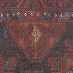Loomed Distressed Maroon Red Brown Persian Style Washable Non Slip Rug 60X110Cm - thumbnail 5