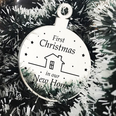 Red Ocean Christmas Tree Decoration 1St First Christmas New Home Bauble - image 1