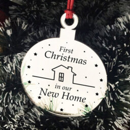 Red Ocean Christmas Tree Decoration 1St First Christmas New Home Bauble - thumbnail 3