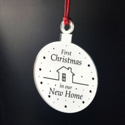 Red Ocean Christmas Tree Decoration 1St First Christmas New Home Bauble - thumbnail 2