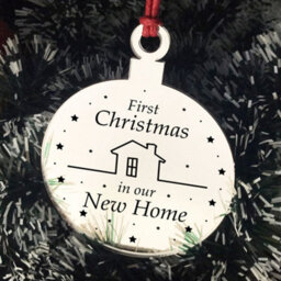 Red Ocean Christmas Tree Decoration 1St First Christmas New Home Bauble - thumbnail 6